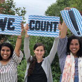 Census 2020: Waite House staff holding "We Count" signs