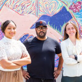 Pillsbury United Communities policy team: Azhae’la Hanson, DA Bullock, Kenzie O'Keefe