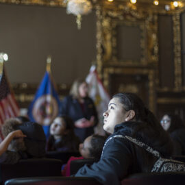 A young person from Waite House attending the State Capitol